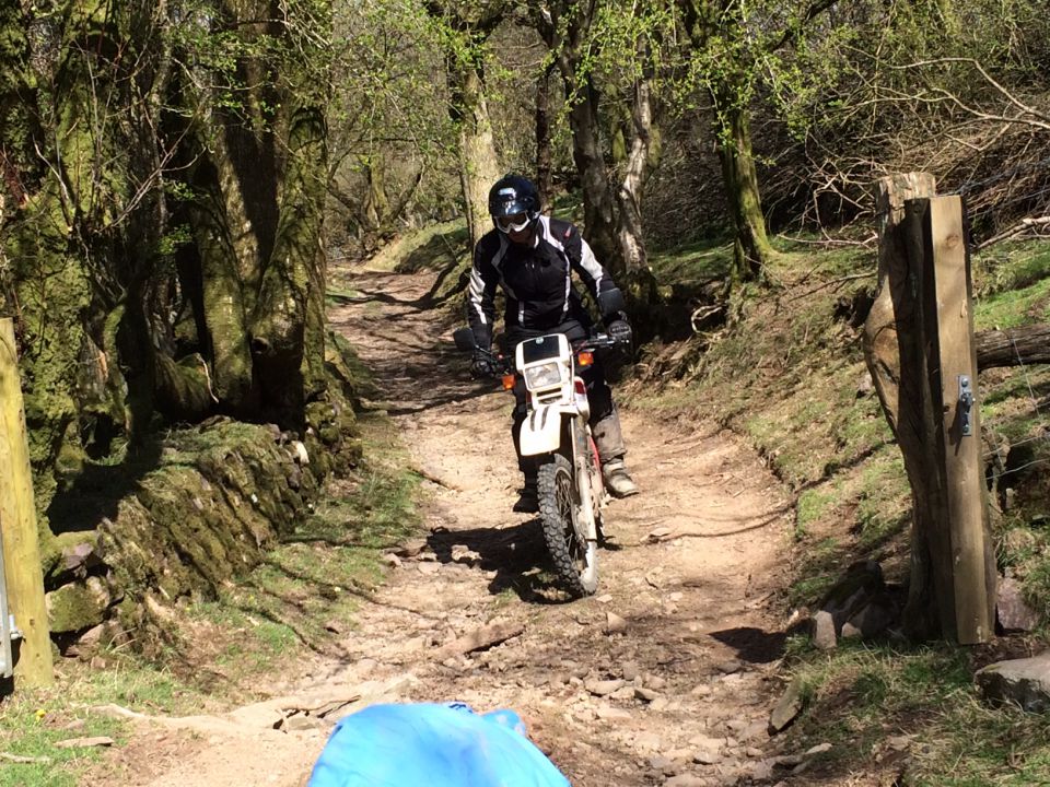 Off road in Wales - almost looks like he knows what he's doing