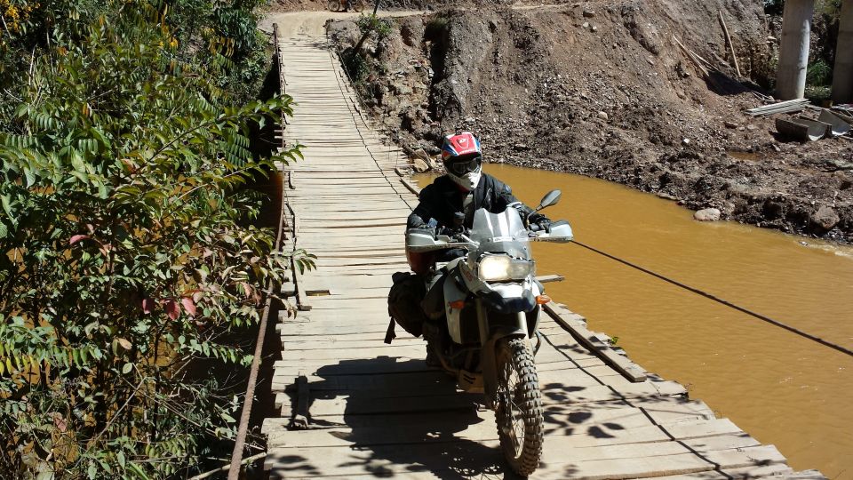 Suspension bridge near Guanay, Bolivia