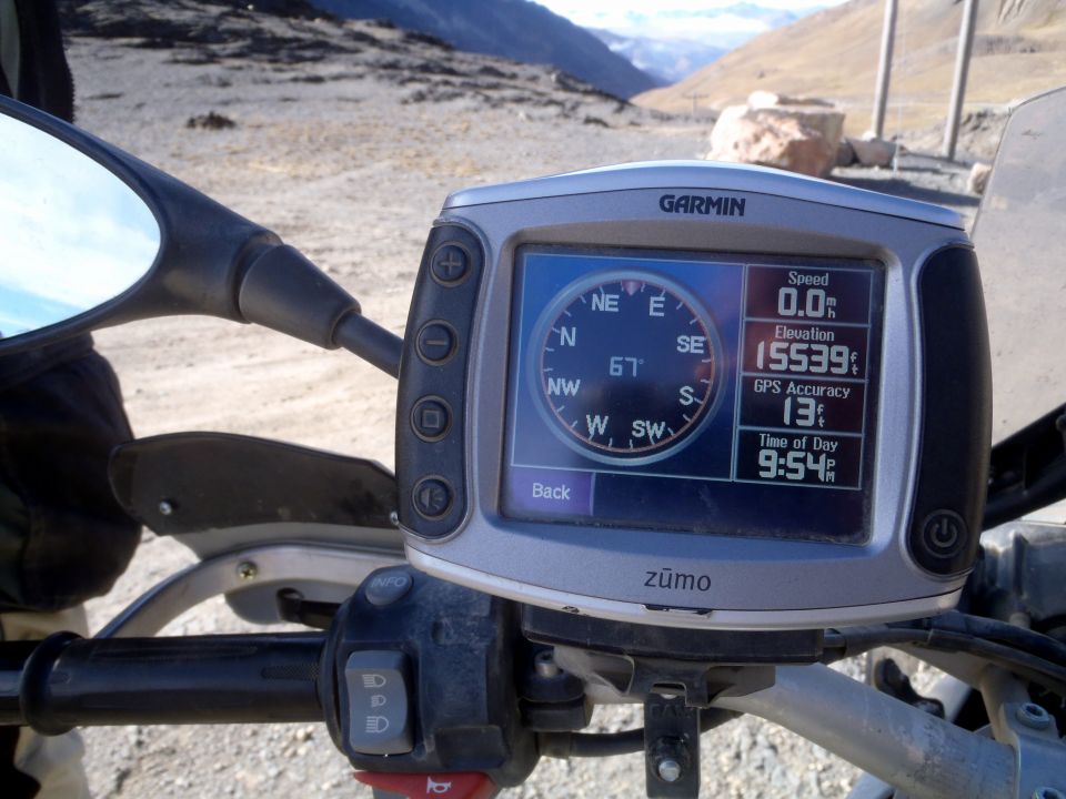 15,539 feet in evelation near Quime, Bolivia