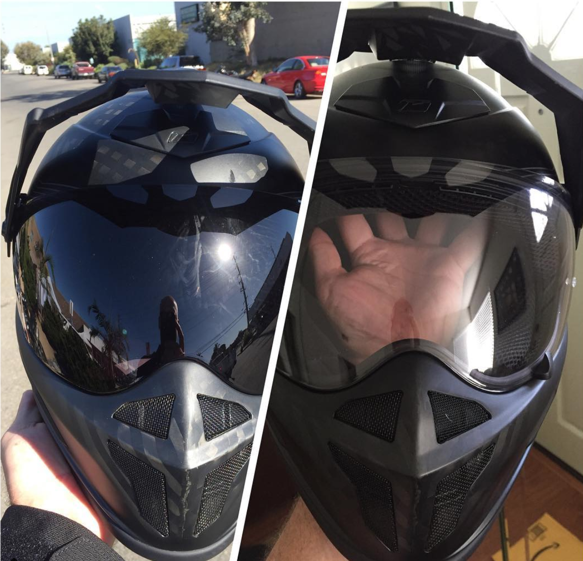 Klim Krios Karbon with Transitions Face Shield